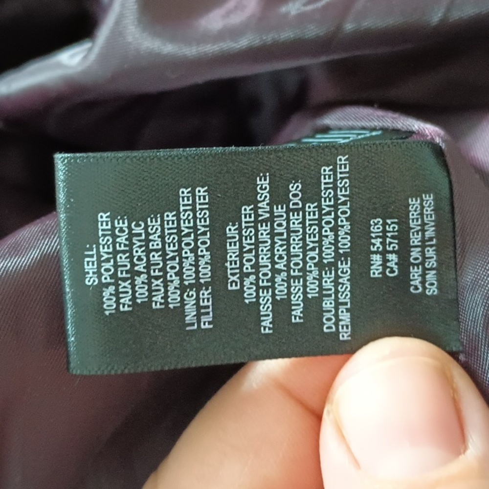 #207 Kenneth Cole New York Women's Puffer Coat. Long Coat Purple Color. XSmall - Picture 12 of 14
